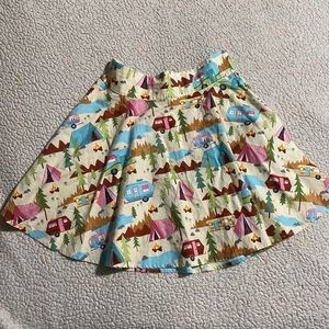 Retrolicious circle skirt with camper print M
